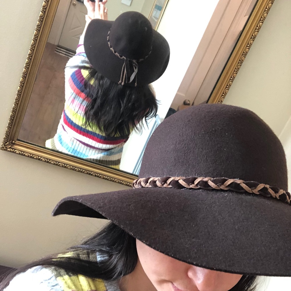 Lucky Brand!! Floppy Wool Hat (Brown)